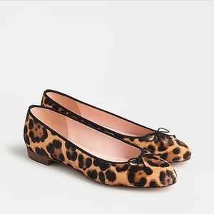 J.Crew Kiki ballet flats in leopard calf hair